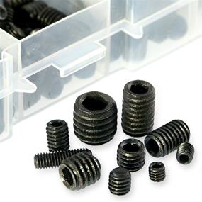 img 1 attached to Swpeet 400 Pcs Allen Head Socket Hex Grub Screw Assortment Kit: Reliable Set Screws for Door Handles, Faucets, Light Fixtures - M3/4/5/6/8 Sizes Included!