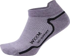 img 2 attached to 🧦 WXXM Merino Wool Performance Run Socks for Men & Women - No Show Athletic Soft Anti-blister Sport Warm Wool Socks With Tab