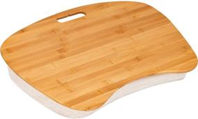 img 1 attached to 🎋 Bamboo Laptop Lap Desk - Natural Bamboo - Holds Laptops up to 17.3 Inches - Style No. 91697