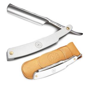 img 4 attached to 🪒 Top Rated Stainless Steel Straight Razor – Professional Shave Ready Straight Edge Razor with Stainless Steel & Powdered Steel Combination, Men's Barber Approved Straight Razor, Complete with Leather Case, Superior Close Shave, Ideal Gift