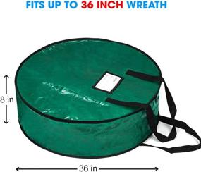 img 3 attached to 🎄 ProPik Christmas Wreath Storage Bag 36" - Premium Holiday Container with Tear Resistant Fabric & Heavy Duty Handles - Green, 36” X 8”