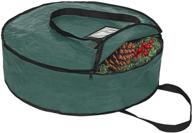 🎄 propik christmas wreath storage bag 36" - premium holiday container with tear resistant fabric & heavy duty handles - green, 36” x 8” логотип