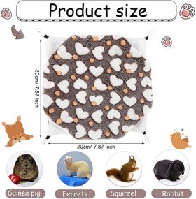 img 2 attached to 🐹 Cozy & Fun 2-Piece Hammock Set for Guinea Pigs, Rats, Hamsters, Ferrets, and More - Perfect Bed & Toy for Small Animals, Chinchillas, Parrots, Sugar Gliders, Squirrels