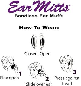 img 2 attached to Оставайтесь теплыми в стиле: безрезиновые наушники Ear Mitts для мужчин и женщин, мягкие зимние ушные обогреватели в 2 размерах