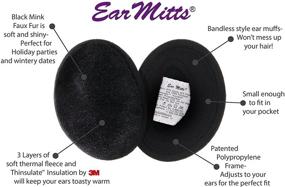 img 3 attached to Оставайтесь теплыми в стиле: безрезиновые наушники Ear Mitts для мужчин и женщин, мягкие зимние ушные обогреватели в 2 размерах