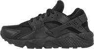 nike womens huarache black running sports & fitness logo