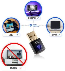 img 1 attached to WiFi Nation Mini AC600 USB WiFi Adapter - Realtek RTL8811AU Chipset - Dual Band 2.4GHz/5GHz - Windows, MacOS, Linux Compatible - Product Model: WN-H2