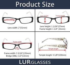 img 1 attached to Stylish Gem Pattern Arms Readers for Women - 4 Pack Reading Glasses