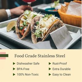 img 2 attached to 🌮 Pack of 4 - Stainless Steel Taco Holder Stand - Convenient Truck Tray Style - Holds Up to 3 Tacos per Rack - Oven, Grill & Dishwasher Safe - 8" x 4" x 2