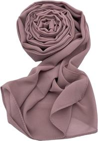 img 4 attached to Hijab Women Chiffon Scarfs Shawl