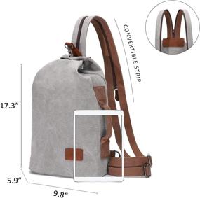 img 3 attached to Canvas Sling Bag Crossbody Backpack Backpacks in Casual Daypacks