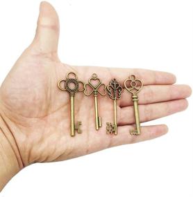 img 1 attached to 🔑 Set of 40 Steampunk Antique Bronze Vintage Skeleton Keys for Crafts, Party Favors, Gifts Decoration
