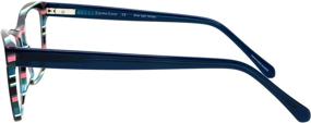 img 2 attached to 👓 Blue Light Filtering Computer Reading Glasses: Acetate Frame with 90% Blue Light Blocker. Prevent Eye Strain and Migraine Headaches for Men and Women (Teal)