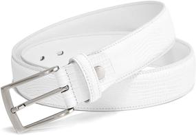 img 3 attached to Mens White Genuine Leather Belt