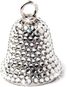 img 4 attached to Rhinestone Crystal Handcrafted Motorcycle Bell for Women Bikers - Angel Bling Accessory for Good Luck & Gremlin Protection - Includes Luxury Gift Box & Key Ring, 1” x 1.5”