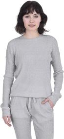 img 3 attached to Cashmeren Cashmere Knitted Loungewear Heather Women's Clothing