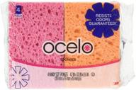 o-cel-o handy sponges, 4 count, assorted colors, pack of 4 - packaging may vary logo