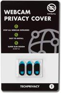 🔒 techprivacy webcam privacy cover (3 pack) - ultra slim slide for iphone, ipad, laptops, macbook, dell, lenovo, hp & more - protect your privacy logo