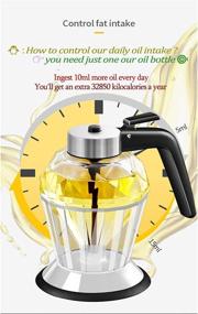 img 1 attached to 🍯 POL PARKMAN Olive Oil Bottle Dispenser, Lead-Free Syrup and Honey Jar, Leakproof Oil and Vinegar Dispenser, Luxurious Diamond Appearance Drip-Free Oil Bottle - Ideal for All Dilute Liquids (200ml)