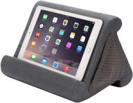 📱 flippy ipad tablet stand: multi-angle compact lap pillow for home, work & travel - three viewing angles for all ipads, tablets & books (smokey, single) logo