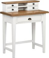 stone 5 drawer office white natural logo