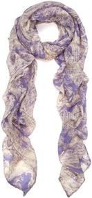 img 3 attached to Exquisite 2-Tone Vintage Paisley Graphic Scarf - Premium & Timeless Style