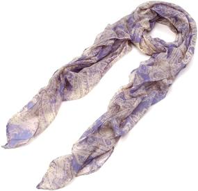 img 2 attached to Exquisite 2-Tone Vintage Paisley Graphic Scarf - Premium & Timeless Style