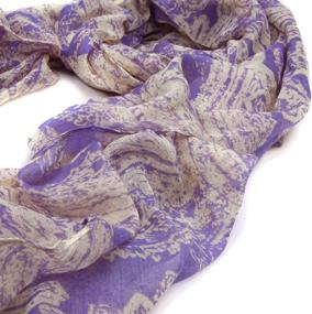 img 1 attached to Exquisite 2-Tone Vintage Paisley Graphic Scarf - Premium & Timeless Style