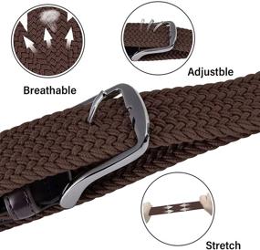 img 1 attached to DINLIAAN Stretch Elastic Gift Boxed Collection: Trendy Men's Accessories and Belts