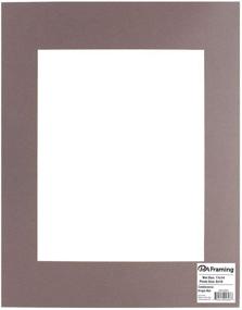img 1 attached to 🖼️ PA Framing Cream Core/Cobblestone Photo Mat Board - 11x14 inch Frame for 8x10 inch Photo Art