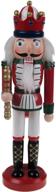🎄 clever creations 10 inch traditional wooden nutcracker - white king | festive christmas table and shelf décor logo