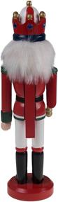 img 2 attached to 🎄 Clever Creations 10 Inch Traditional Wooden Nutcracker - White King | Festive Christmas Table and Shelf Décor