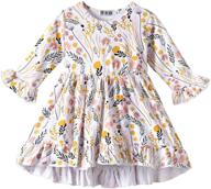 🌸 adorable baby floral toddler girls winter dress – long sleeve one piece clothes with wildflowers logo