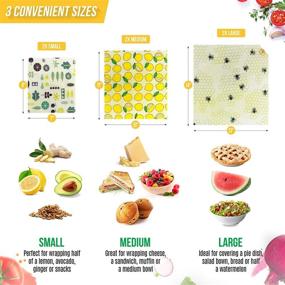 img 2 attached to 🌱 Efficient and Eco-Friendly: Cultical 6-Pack Beeswax Wrap Kit - Reusable, Biodegradable, Washable, Odorless, and Sustainable Covers for Organic Food Preservation