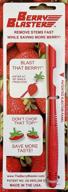 strawberry huller - berry blaster corer / stem remover / fast &amp; easy tool logo