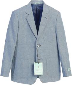 img 2 attached to Linen Jacket and Dress Pants Set for Boys' Clothing - Gioberti Suits & Sport Coats