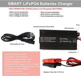 img 2 attached to 🔌 ThePro 12V 20A LifePO4 Battery Charger: Efficient Smart Charging Solution for LiFePO4 Lithium-Iron Deep Cycle Rechargeable Batteries