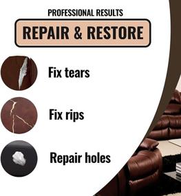 img 1 attached to 🛋️ Multipurpose Dark Brown Leather Repair Kit: Ideal for Couches, Car Seats, Furniture, and more!