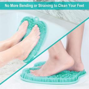 img 3 attached to 🛀 BESKAR Large Shower Foot Scrubber Mat with Non-Slip Suction Cups - Cleanses, Smoothes, Exfoliates & Massages Feet Effortlessly, Enhances Foot Circulation and Soothes Fatigued Feet - 28CM Size