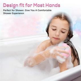 img 3 attached to 🛁 Silicone Exfoliating Bath & Shower Brush with Soap Dispenser - Includes 80ml Liquid Bath Shower Ball for Enhanced Blood Circulation and Deep Cleansing - Ideal for Women, Men, and Children (Pink)