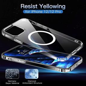 img 2 attached to 📱 CASEKOO Magnetic Crystal Clear iPhone 12 Case 2020-Clear [Yellow Resistant] [Slim & Protective] [MagSafe Compatible]