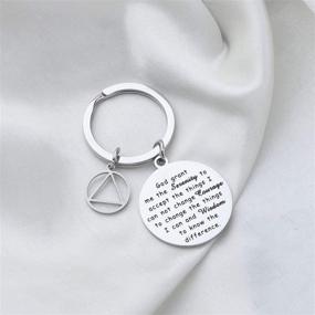 img 1 attached to 🔑 Serenity Medallion Keychain for Boys' Recovery - BNQL Jewelry