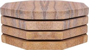 img 4 attached to 🍸 Marbco Sandstone Absorbent Coasters Multicolor: Stylish & Practical Drink Accessories