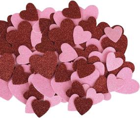img 2 attached to ❤️ Valentine's and Wedding Table Decor - Red and Pink Glitter Hearts Scatter for Crafts