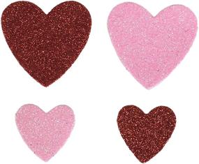 img 1 attached to ❤️ Valentine's and Wedding Table Decor - Red and Pink Glitter Hearts Scatter for Crafts