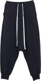 img 2 attached to 👖 Panegy Men's Hip-hop Pants: The Ultimate Collection of Casual Jogging Harem Pants with Drop Crotch - Loose, Baggy & Timeless Black Trend