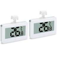 🌡️ 2 pack refrigerator thermometer - wireless digital fridge freezer room temperature monitor (-20 to 60 degree) with large lcd display, min/max record, magnetic hook for indoor outdoor - from -4 to 140 f logo