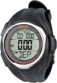 img 4 attached to 🌊 Seac Partner: Advanced Wrist-Mounted Freediving Computer in Sleek Black Design - One Size Fits All