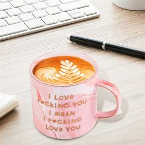 img 3 attached to 🎁 Lapogy Pink Marble Coffee Mug: The Perfect Gift for Her - Wife, Girlfriend, or Mom!