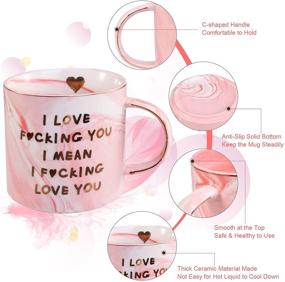 img 1 attached to 🎁 Lapogy Pink Marble Coffee Mug: The Perfect Gift for Her - Wife, Girlfriend, or Mom!